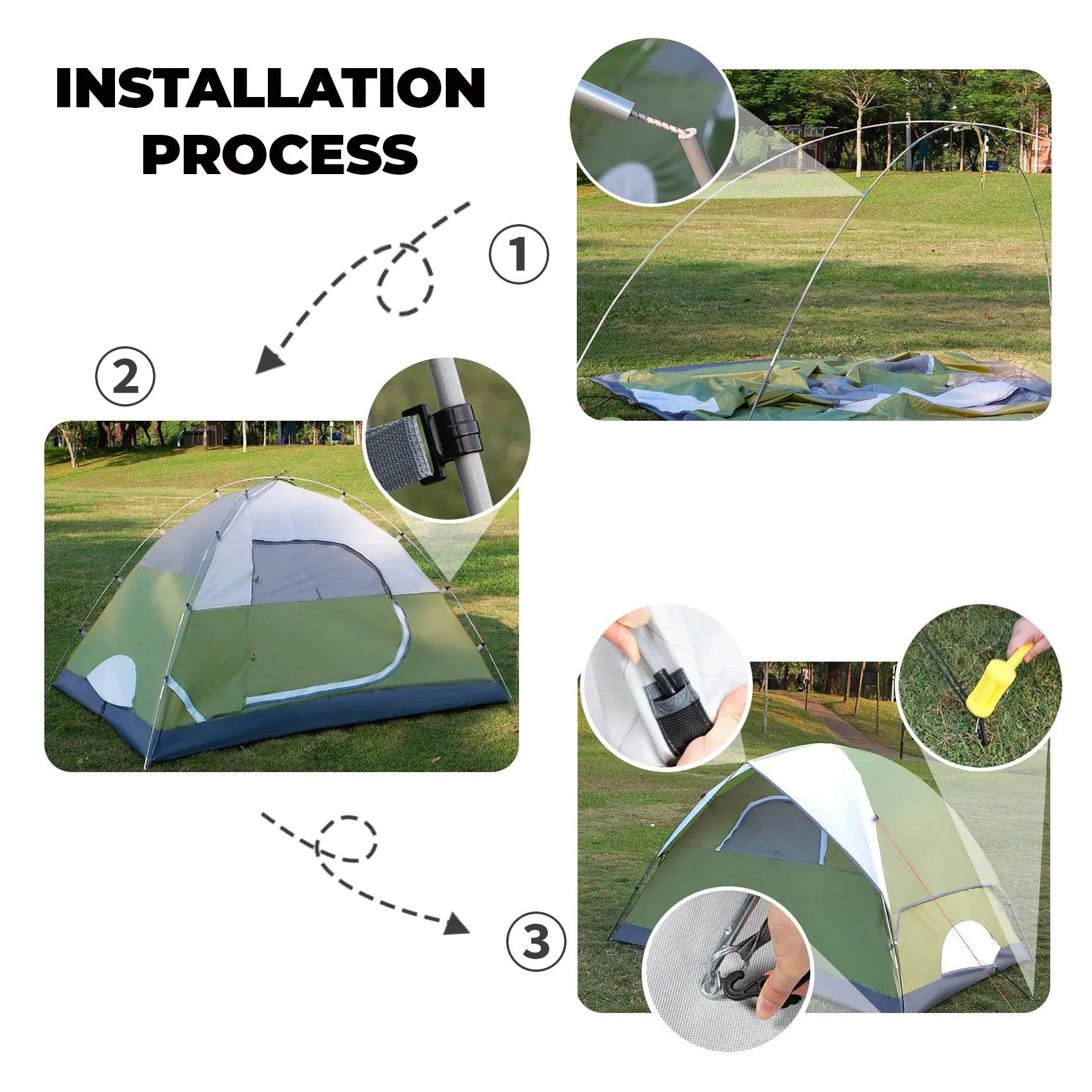 croosse waterproof lightweight camping tent for 2/4 people