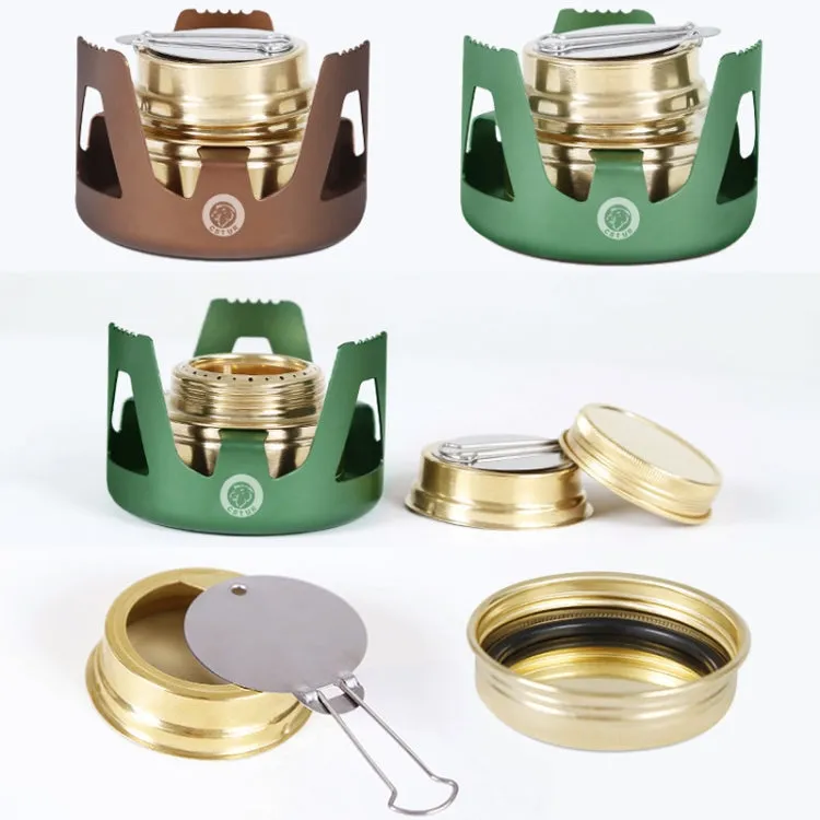 CSTUR Y2218 Outdoor Ultralight Aluminum Stove Camping Fishing Portable Liquid Alcohol Stoves(Bronze)