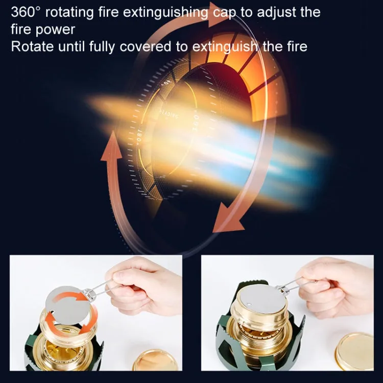 CSTUR Y2218 Outdoor Ultralight Aluminum Stove Camping Fishing Portable Liquid Alcohol Stoves(Bronze)