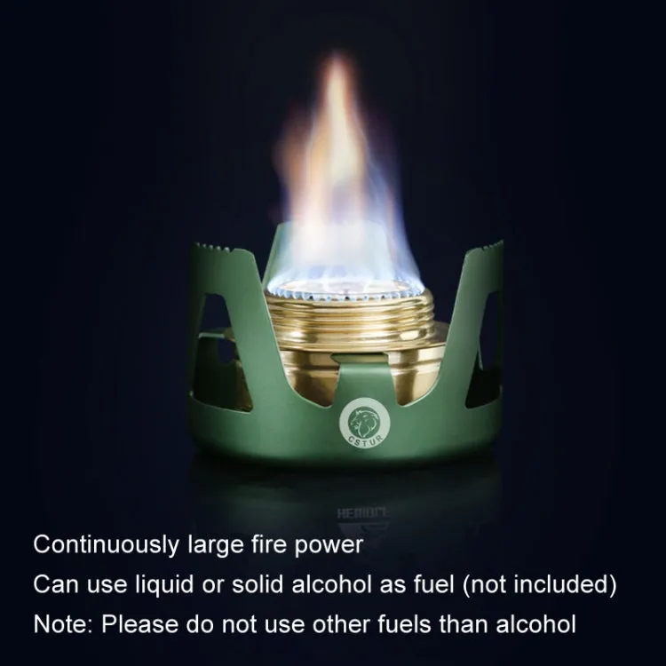 CSTUR Y2218 Outdoor Ultralight Aluminum Stove Camping Fishing Portable Liquid Alcohol Stoves(Bronze)