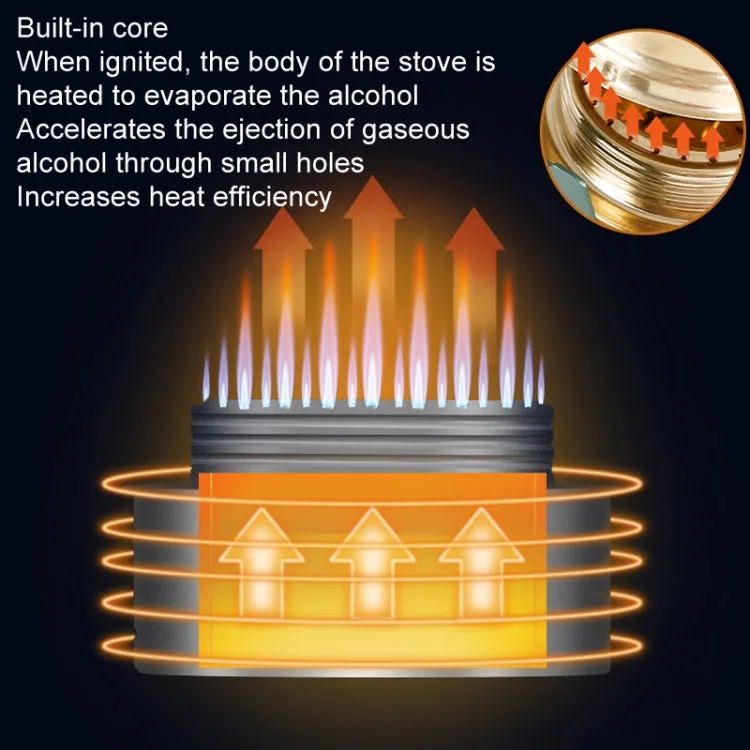 CSTUR Y2218 Outdoor Ultralight Aluminum Stove Camping Fishing Portable Liquid Alcohol Stoves(Bronze)