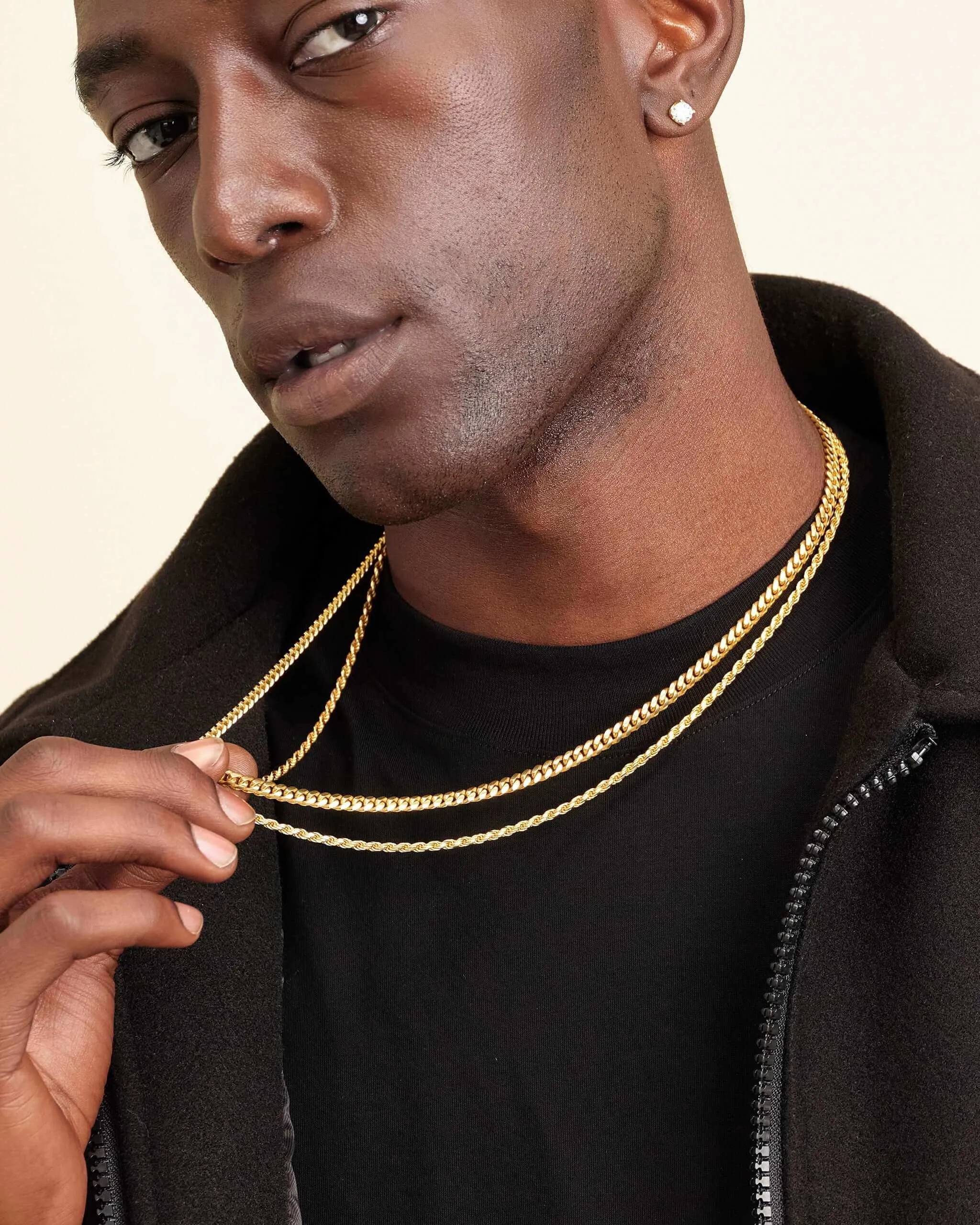 Cuban   Rope Chain Stack