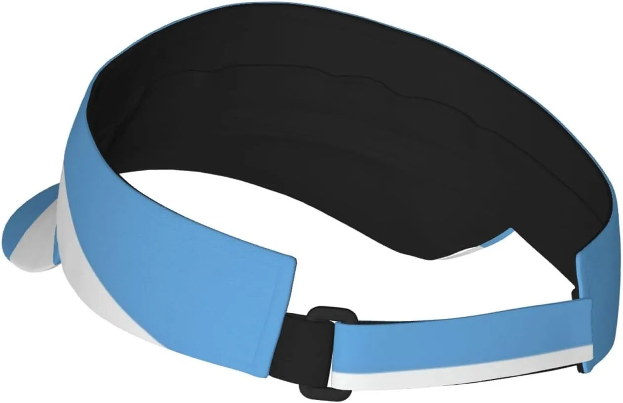 Cute Flag Sun Visor for Women and Men, Adjustable Sports Sun Visor Hats with UV Protection for Tennis Golf Running