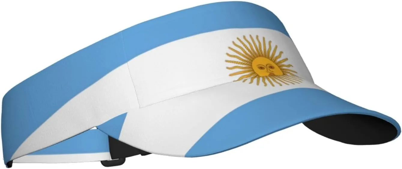 Cute Flag Sun Visor for Women and Men, Adjustable Sports Sun Visor Hats with UV Protection for Tennis Golf Running