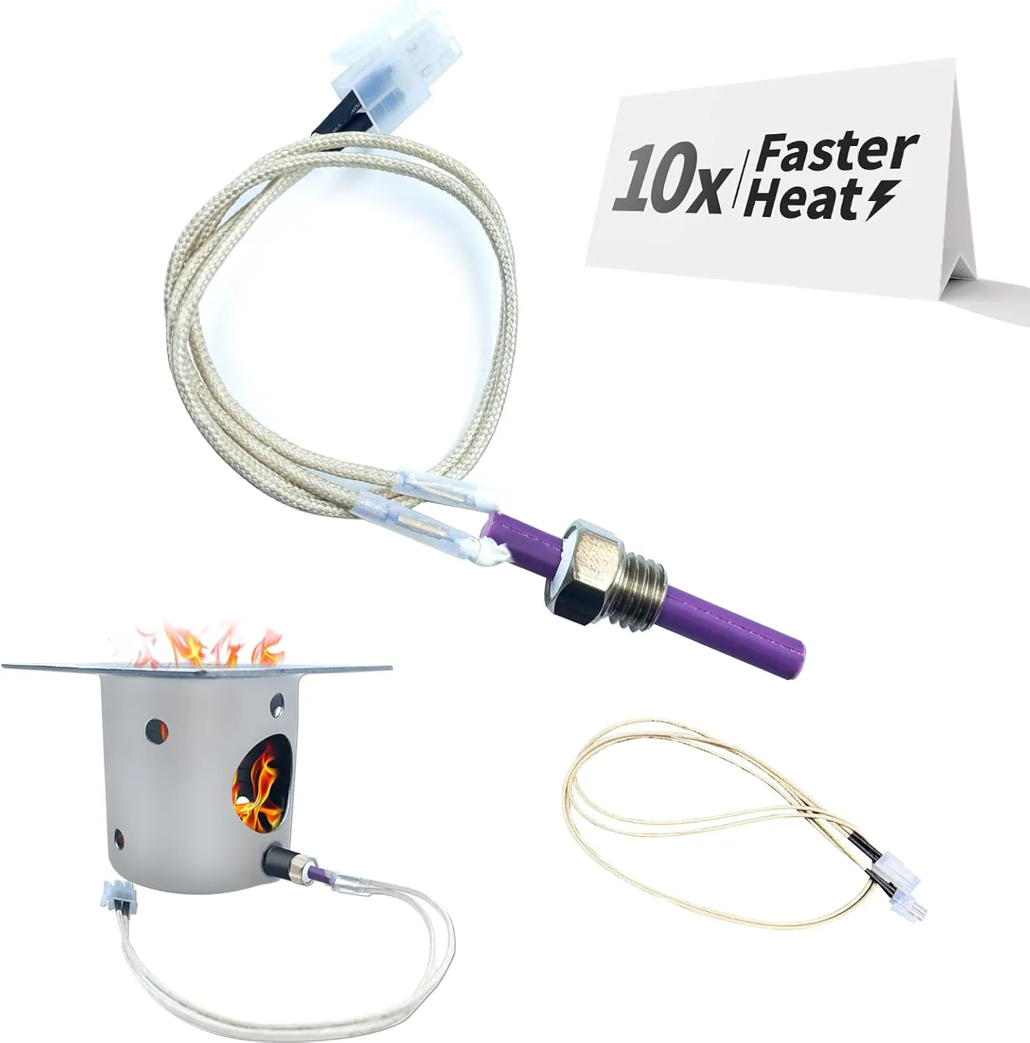 D2 DC Hot Rod Kits for Traeger D2 Grill Models, Fast-Heating Grill Igniter & Firepot Replacement (KIT0255) for DC Traeger Grills and Smokers Model Pro, Ironwood, Silverton, Century, Timberline Series