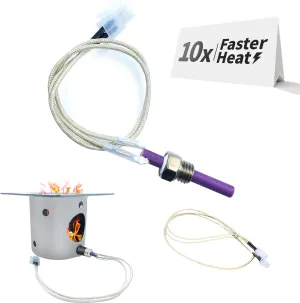 D2 DC Hot Rod Kits for Traeger D2 Grill Models, Fast-Heating Grill Igniter & Firepot Replacement (KIT0255) for DC Traeger Grills and Smokers Model Pro, Ironwood, Silverton, Century, Timberline Series
