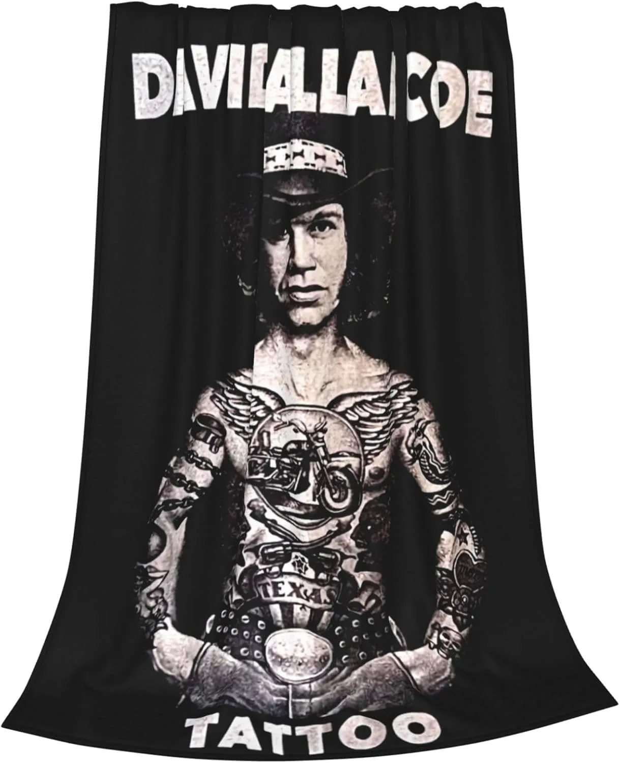 David Music Allan Coe Fleece Throw Blanket Flannel Air Conditioning Quilt for Couch Camping Travel 40"x30"