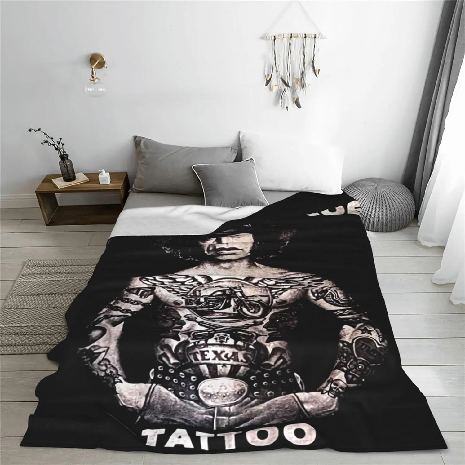 David Music Allan Coe Fleece Throw Blanket Flannel Air Conditioning Quilt for Couch Camping Travel 40"x30"