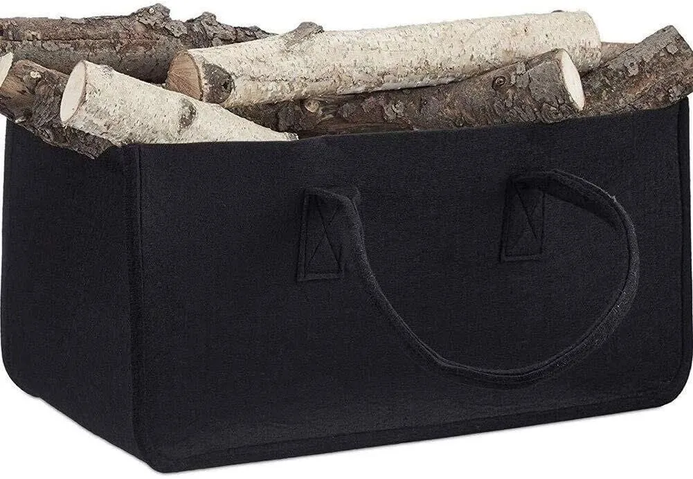 Dehydrator Log Firewood Carrier Tote Bag Rack Storage Bag Fireplace Firewood Totes Holder Woodpile Rack Shopping Basket Hearth Fireplace Stove Wood Accessories Tool Set