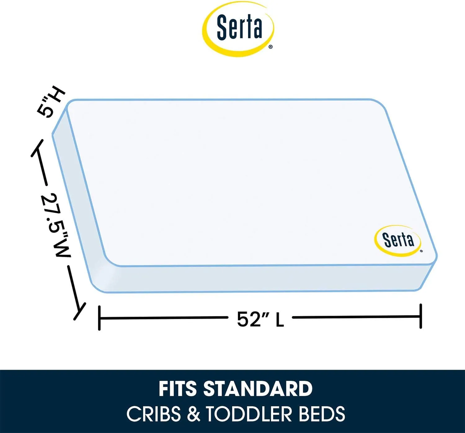 Delta Children Emery 4-in-1 Crib, White   Serta Perfect Slumber Dual Sided Recycled Fiber Core Crib and Toddler Mattress (Bundle)