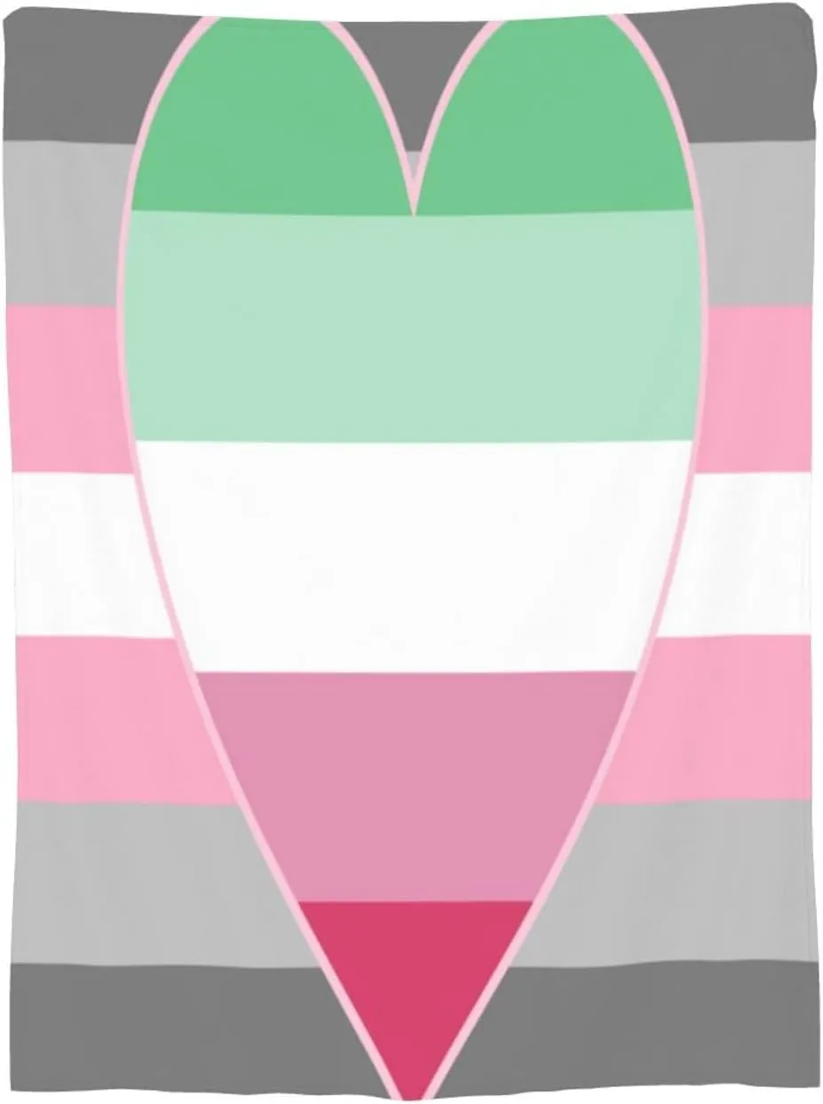 Demigirl Abro-Pride Flag LGBTQ Indulge in Luxury: Ultra-Soft Flannel Throw - Ideal for Sofa, Bed, and Bedroom 50"x40" - Order Now!