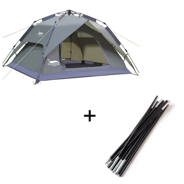 Desert&Fox Automatic Tent 3-4 Person Camping Easy Setup Portable Backpacking Shelter Traveling Hiking