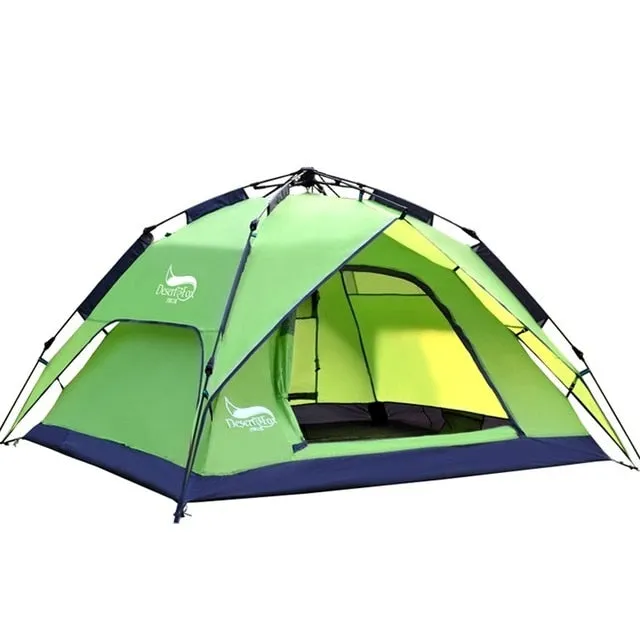 Desert&Fox Automatic Tent 3-4 Person Camping Easy Setup Portable Backpacking Shelter Traveling Hiking