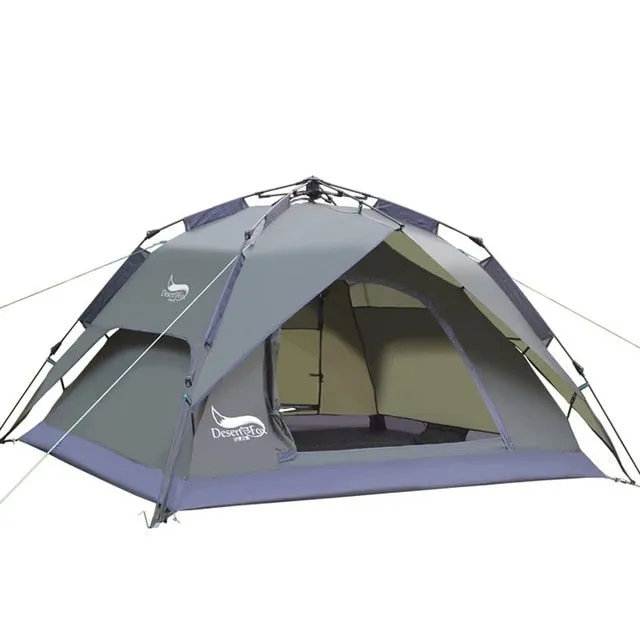 Desert&Fox Automatic Tent 3-4 Person Camping Easy Setup Portable Backpacking Shelter Traveling Hiking