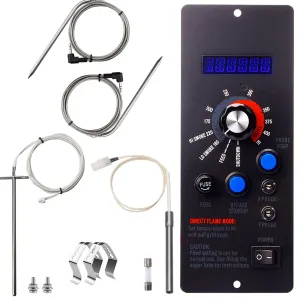 Digital Thermostat Controller Kit Replacement Parts Compatible with Camp Chef Wood Pellet Grills Smoker PG24STX/PG24XT/PG24S/PG24WWS, Include Meat Probe, Temperure Sensor Probe, and Igniter Hot Rod