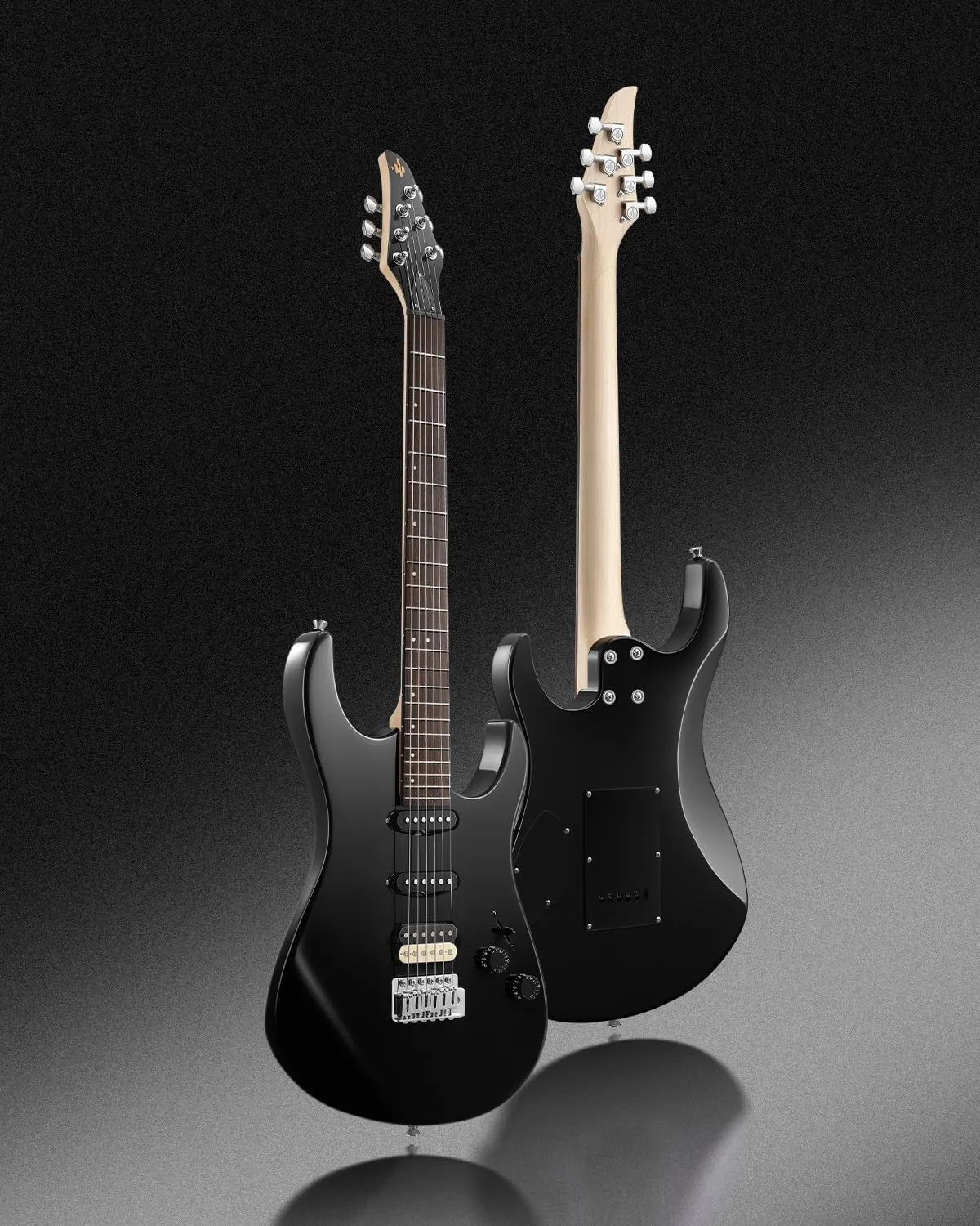 Donner DMT-66 39 Inch Full Size Electric Guitar for Beginner, Starter Electric Guitar Kit with Bag, Black