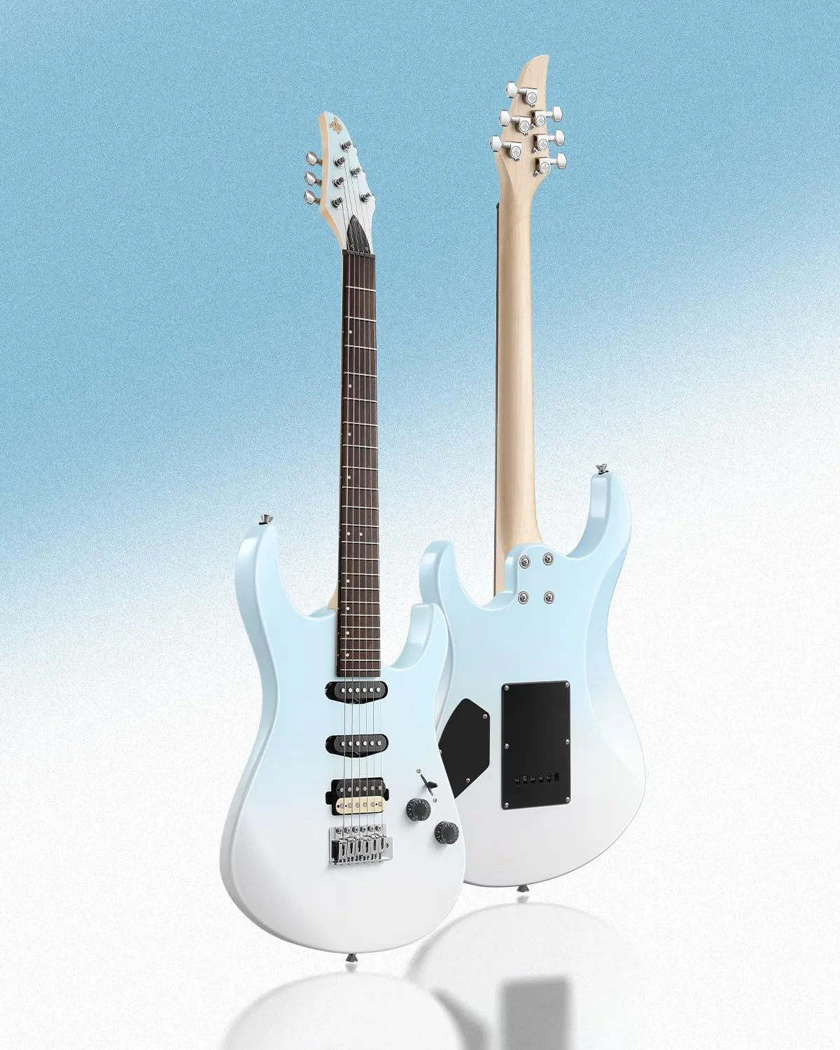 Donner DMT-66 39 Inch Full Size Electric Guitar for Beginner, Starter Electric Guitar Kit with Bag, Gradient Blue