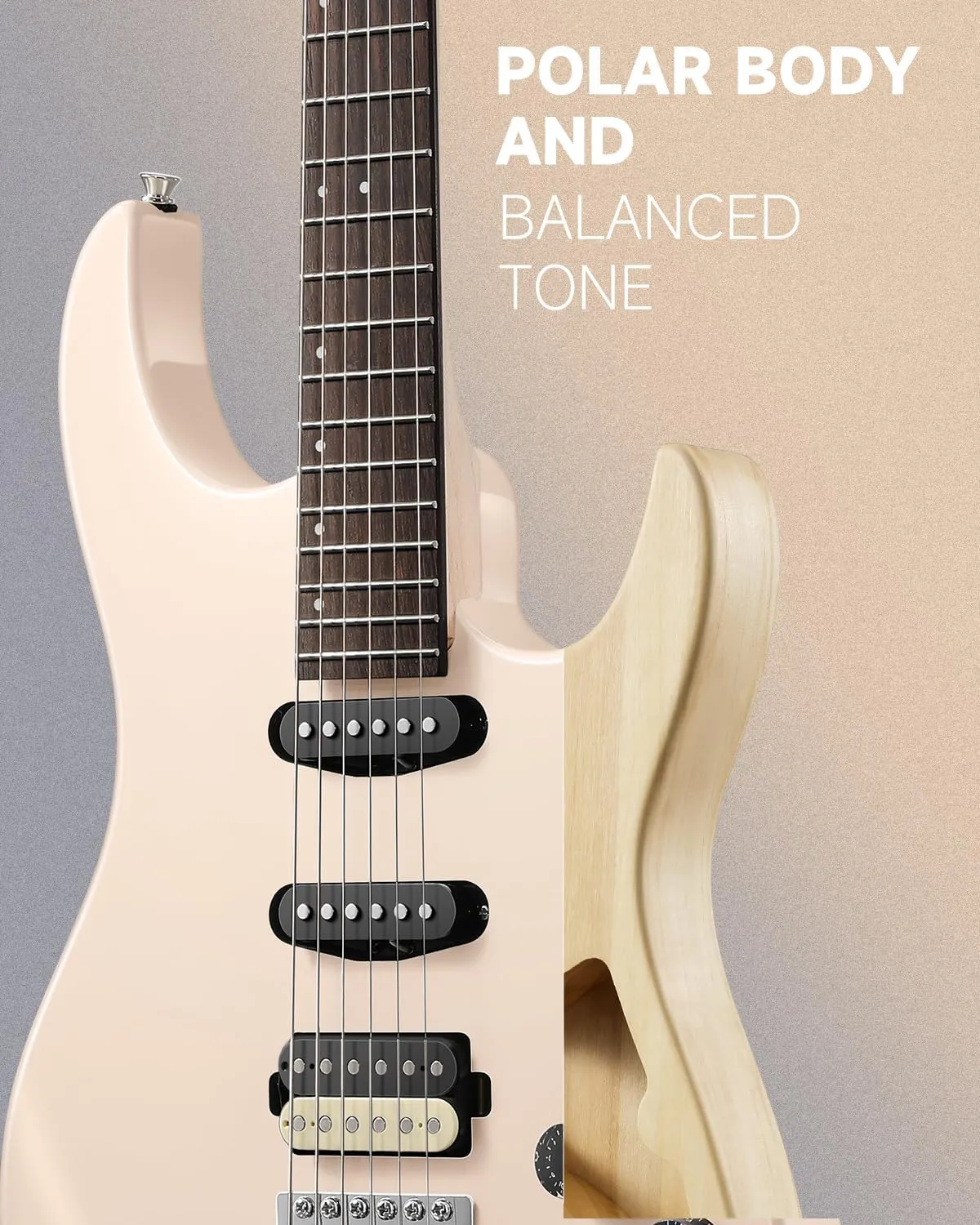 Donner DMT-66 39 Inch Full Size Electric Guitar for Beginner, Starter Electric Guitar Kit with Bag, Pink