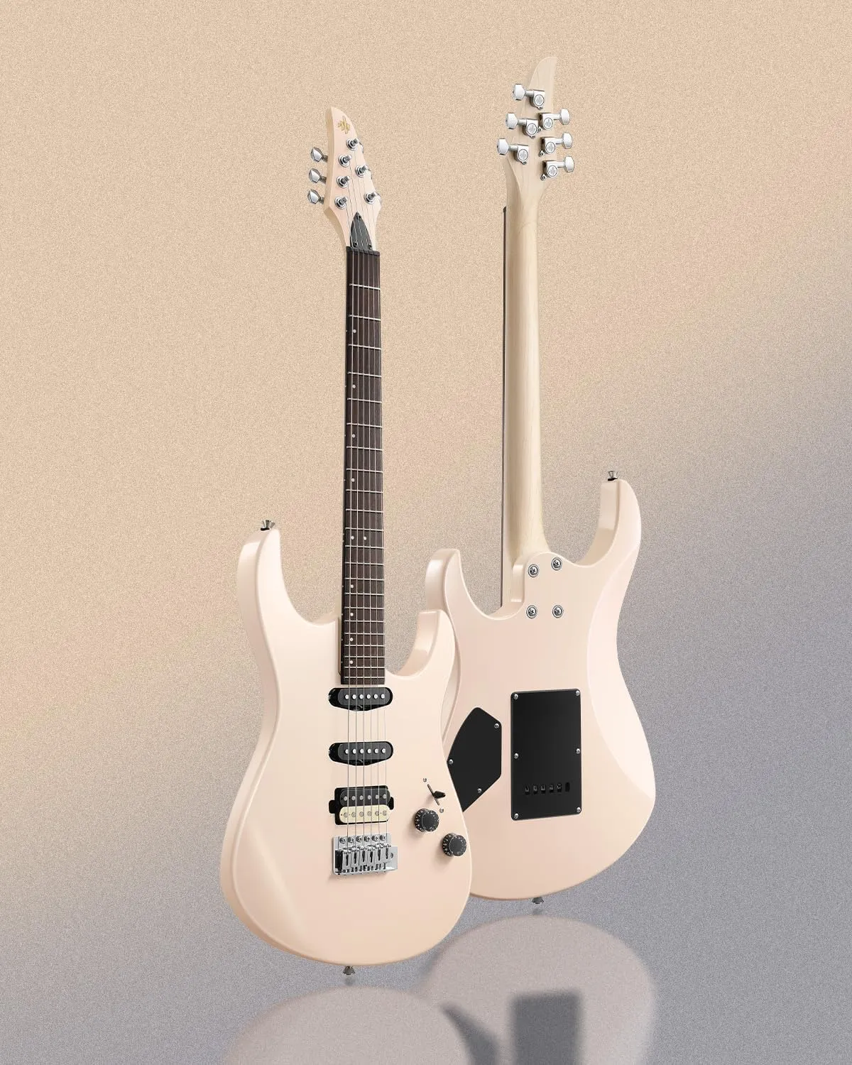 Donner DMT-66 39 Inch Full Size Electric Guitar for Beginner, Starter Electric Guitar Kit with Bag, Pink