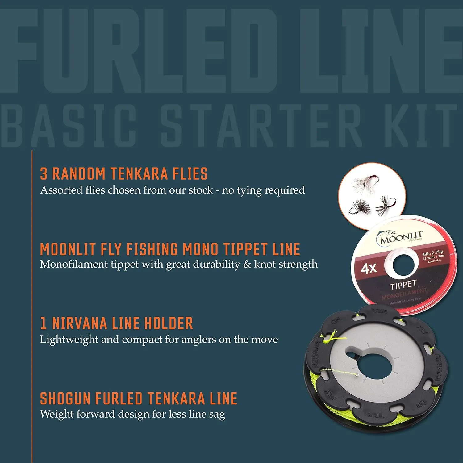 DRAGONtail Basic Tenkara Starter Kit with Premium Furled line (Rod not Included)