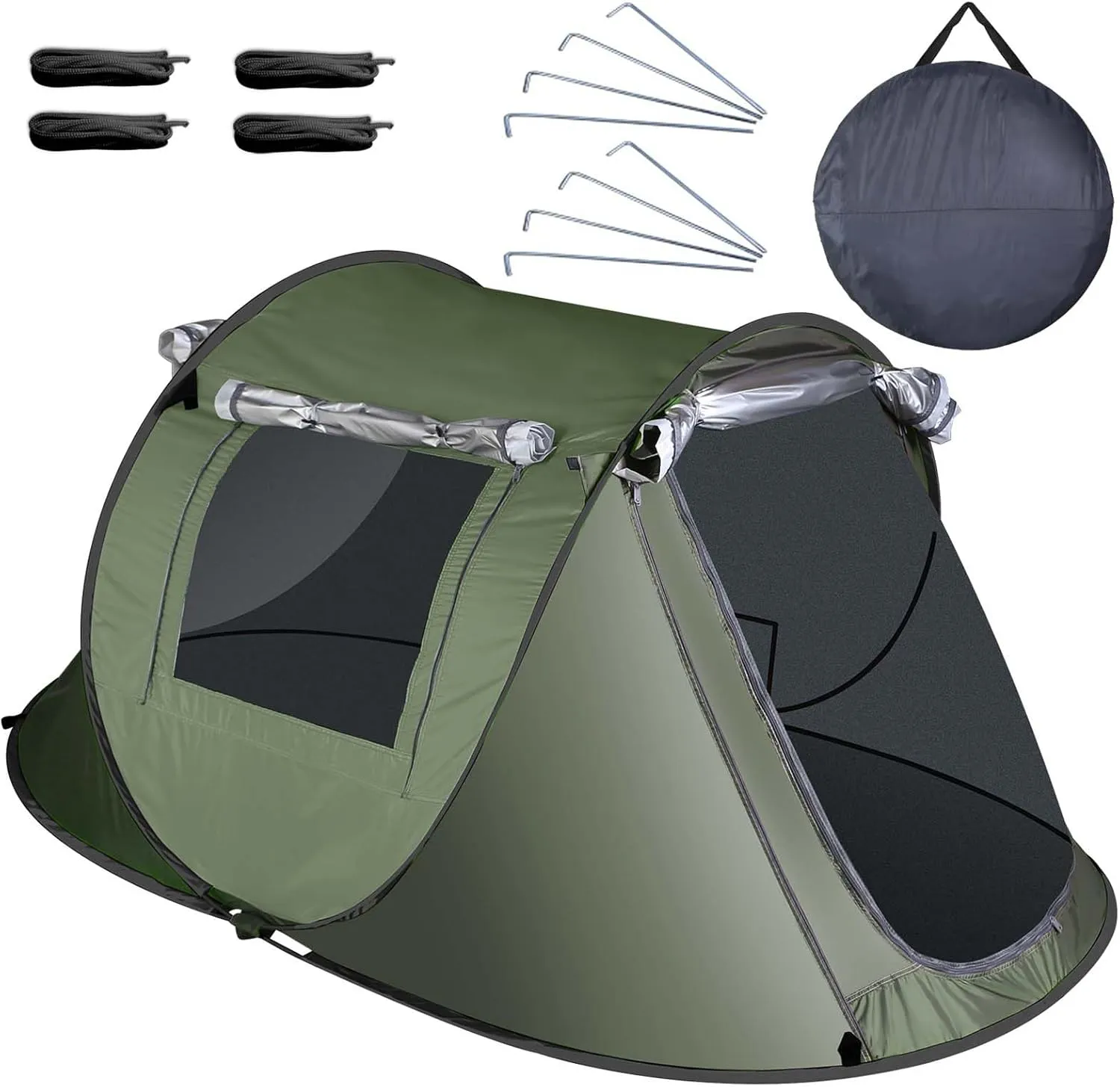 Easy Pop Up Tent, Waterproof Quick Setup Camping Tent Portable Pop-up Tent with Carrying Bag Instant Family Tents for Camping, Hiking, Traveling