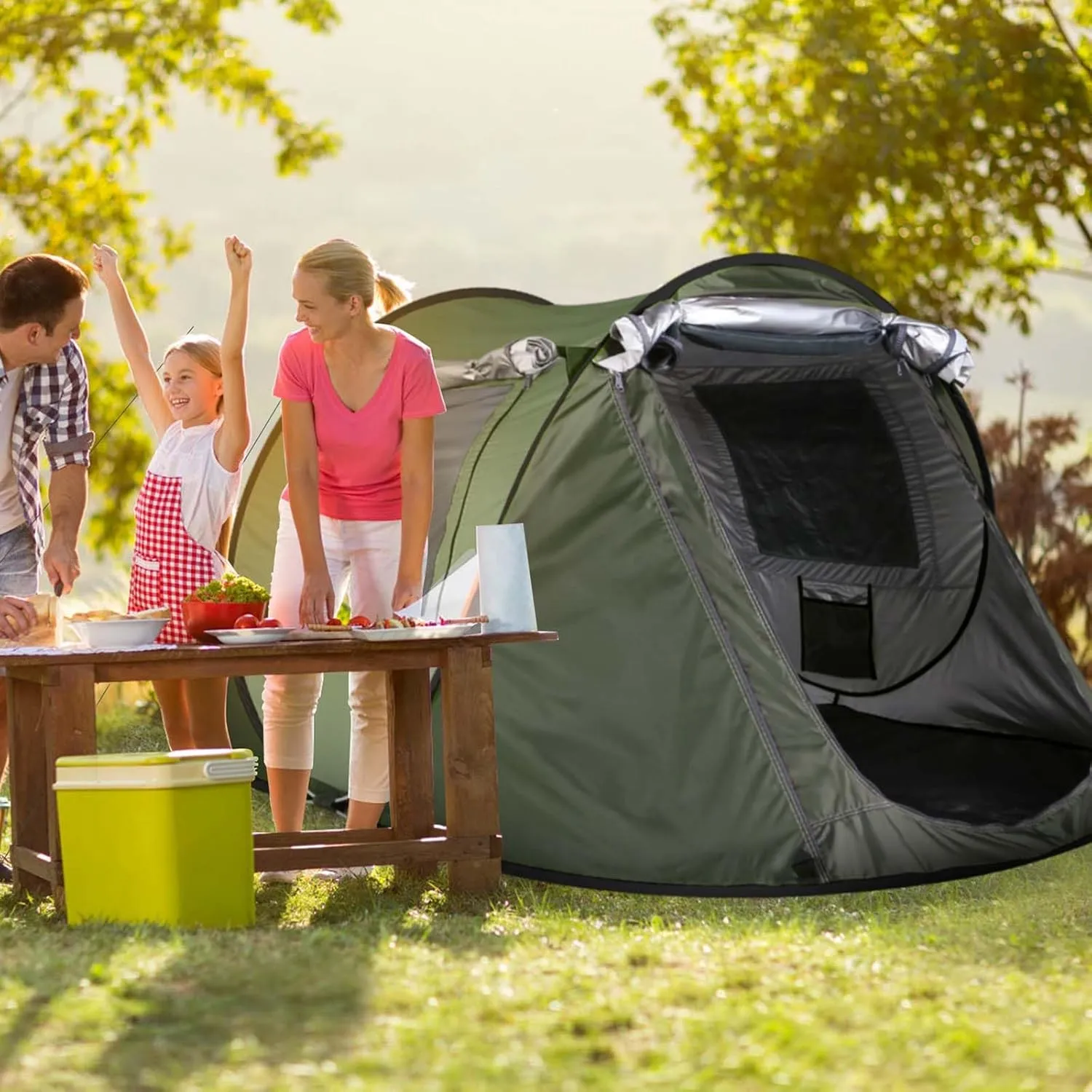 Easy Pop Up Tent, Waterproof Quick Setup Camping Tent Portable Pop-up Tent with Carrying Bag Instant Family Tents for Camping, Hiking, Traveling