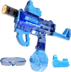Electric Blaster Water Gun for Adults & Kids, Automatic Squirt Gun with 32-44 FT Long Range, Big Water Guns with LED Light, Summer Outdoor Beach Swimming Party Pool Toy (Blue)