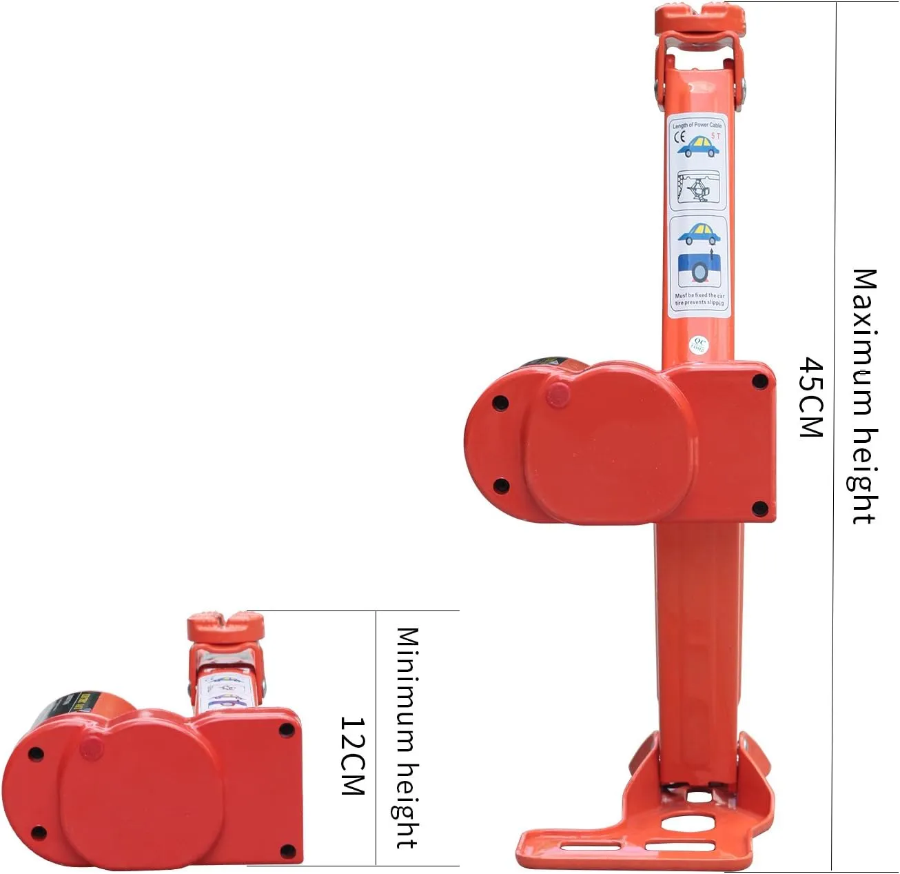 Electric Car Floor Jack 5 Ton All-in-one Automatic 12V Scissor Lift Jack Set for SUV w/Remote Tire Change Repair Emergency Tool Kits Floor Jack for Vehicle Wheel Change (5T)