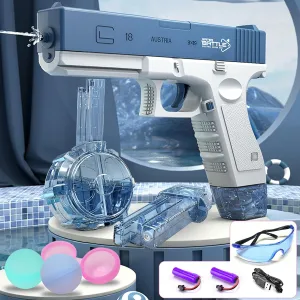 Electric Water Guns for Kids Adults, 434CC 58CC High Capacity Squirt Guns Up to 32 FT Range, One-Button Automatic Strongest Water Blaster Summer Party Swimming Pool Beach Outdoor Activity