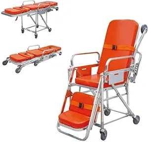 EMS Lightweight Emergency Ambulance Stretcher Alloy Emergency Medical Hospital Stretcher Wheeled Load Capacity 350 lbs for Patient Transfer