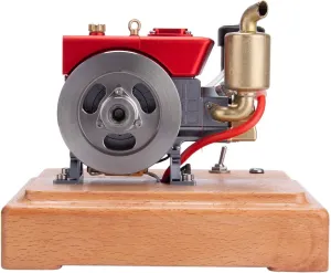 Engine Model Kits, 1/8 Mini Engine Kit for Adults, Engine Motor Model Educational Physics Experiment STEM Model - RTR