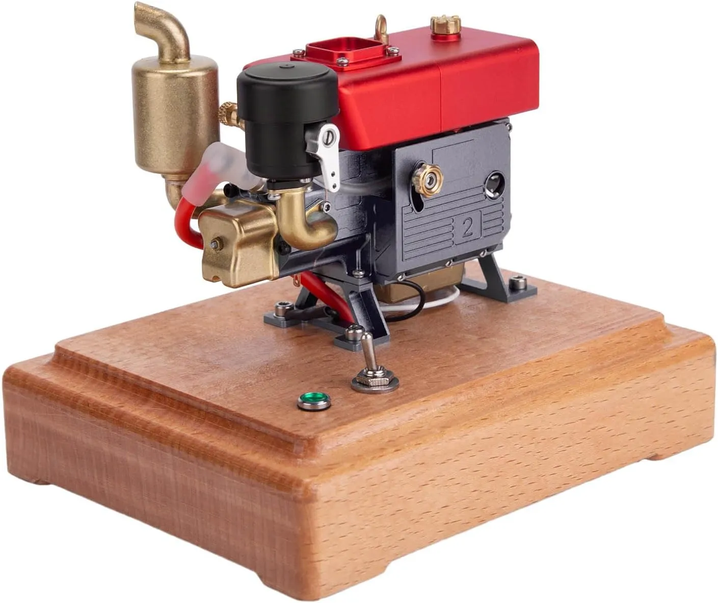 Engine Model Kits, 1/8 Mini Engine Kit for Adults, Engine Motor Model Educational Physics Experiment STEM Model - RTR