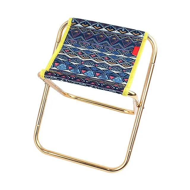 Ethnic Style Folding Chair Stool