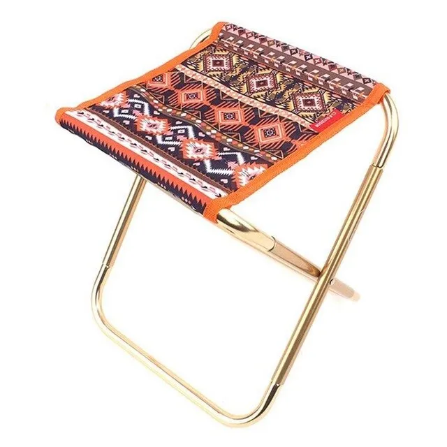 Ethnic Style Folding Chair Stool