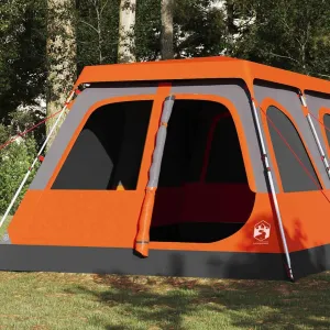 Family Tent Dome 10-Person Gray and Orange Quick Release