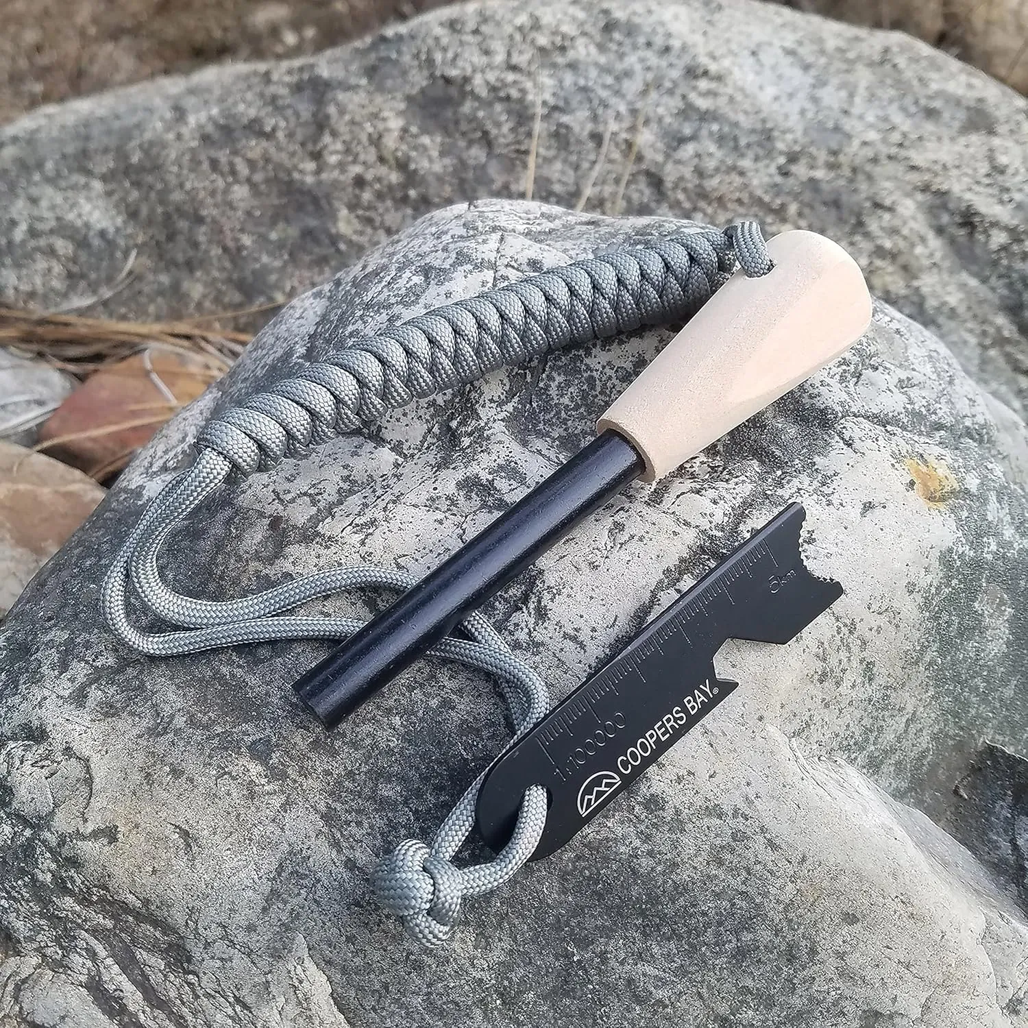 Ferro Rod Fire Starter - X-Large 1/2" Premium Grade for Huge Showers of Hot Sparks - Features Steel Striker with Enhanced Striker Edge and Braided Lanyard