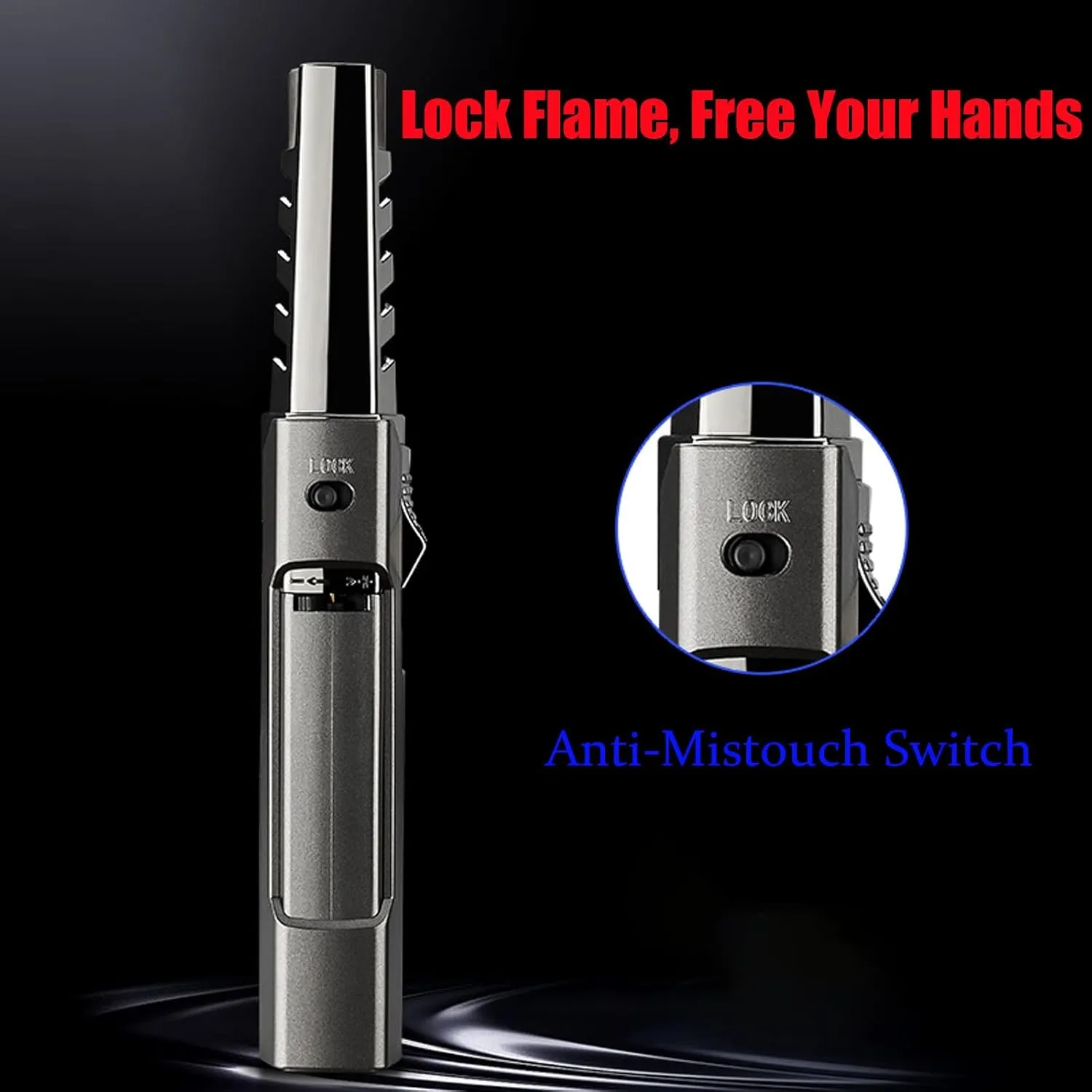 Fire Blaze Lighter, Fireblaze Electric Lighter, Powerful Adjustable Flame Dual-Arc Torch Lighter, Waterproof and Windproof (C)