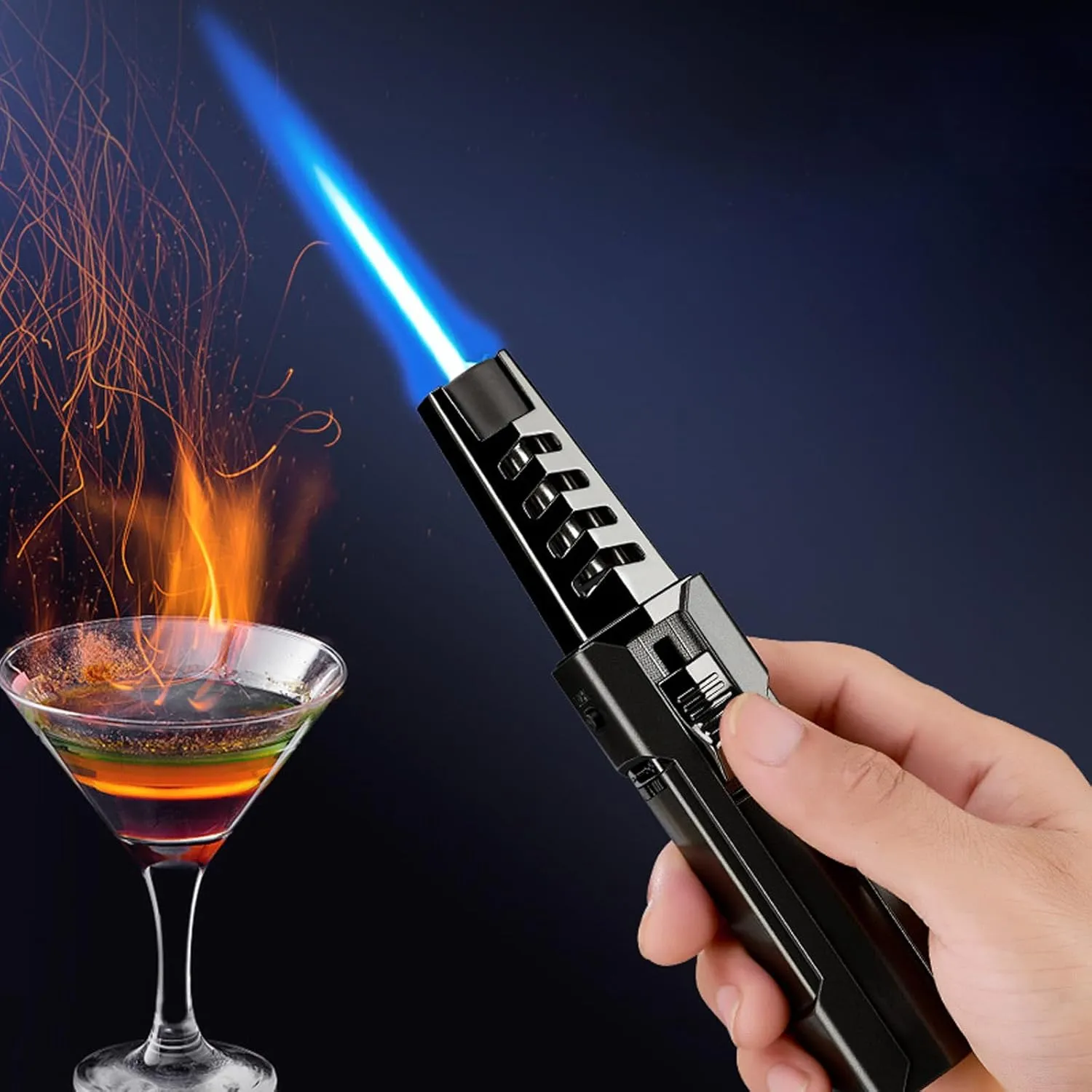 Fire Blaze Lighter, Fireblaze Electric Lighter, Powerful Adjustable Flame Dual-Arc Torch Lighter, Waterproof and Windproof (C)
