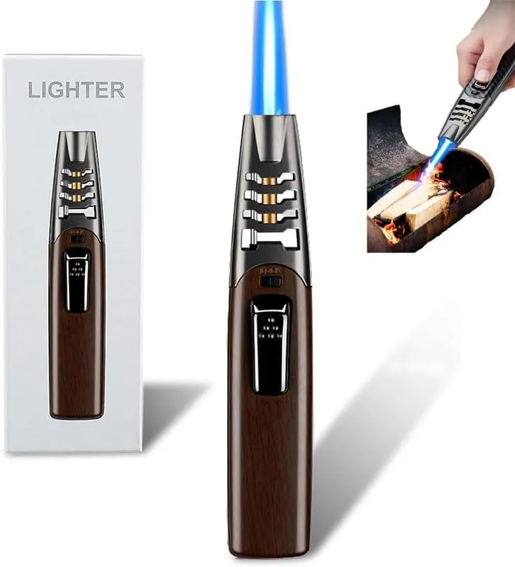 Fire Blaze Lighter, Fireblaze Electric Lighter, Powerful Adjustable Flame Dual-Arc Torch Lighter, Waterproof and Windproof Suitable for Camping Barbecue Fireplace Candles(Brown2)