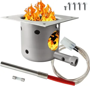 Fire Burn Pot and Hot Rod Ignitor Kit for Traeger, Pit Boss, Camp Chef Pellet Grill Replacement Parts