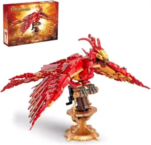 Fire Phoenix Building Blocks Set, 938 PCS STEM Magic Potter Phoenix Collection Model Building Blocks kit, MOC Ideas Bird Building Brick, Creative Toys Gifts for Adults and Kids
