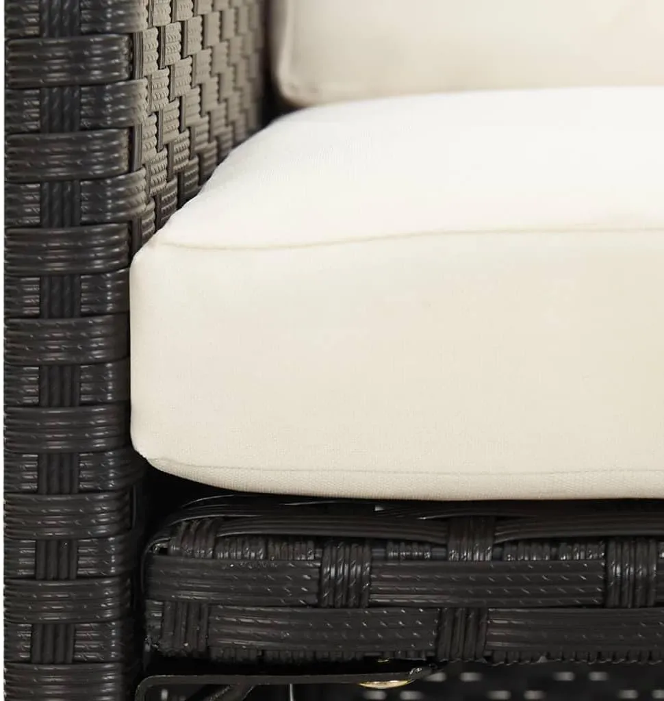 fire Pit Chairs,high Chair,Patio Furniture,Beach Chair,Patio Chairs 4 pcs Poly Rattan BlackFor Gardens, patios, Balconies