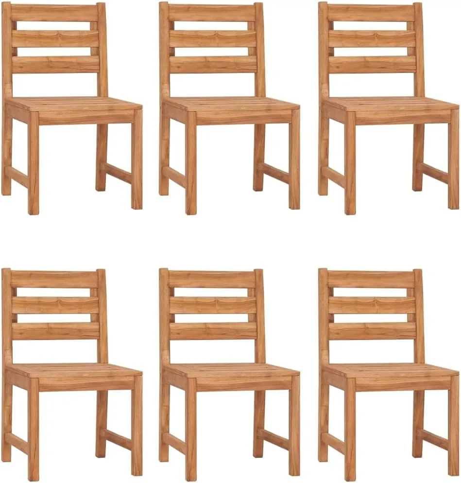 fire Pit Chairs,high Chair,Patio Furniture,Beach Chair,Patio Chairs 6 pcs Solid Wood TeakFor Gardens, patios, Balconies