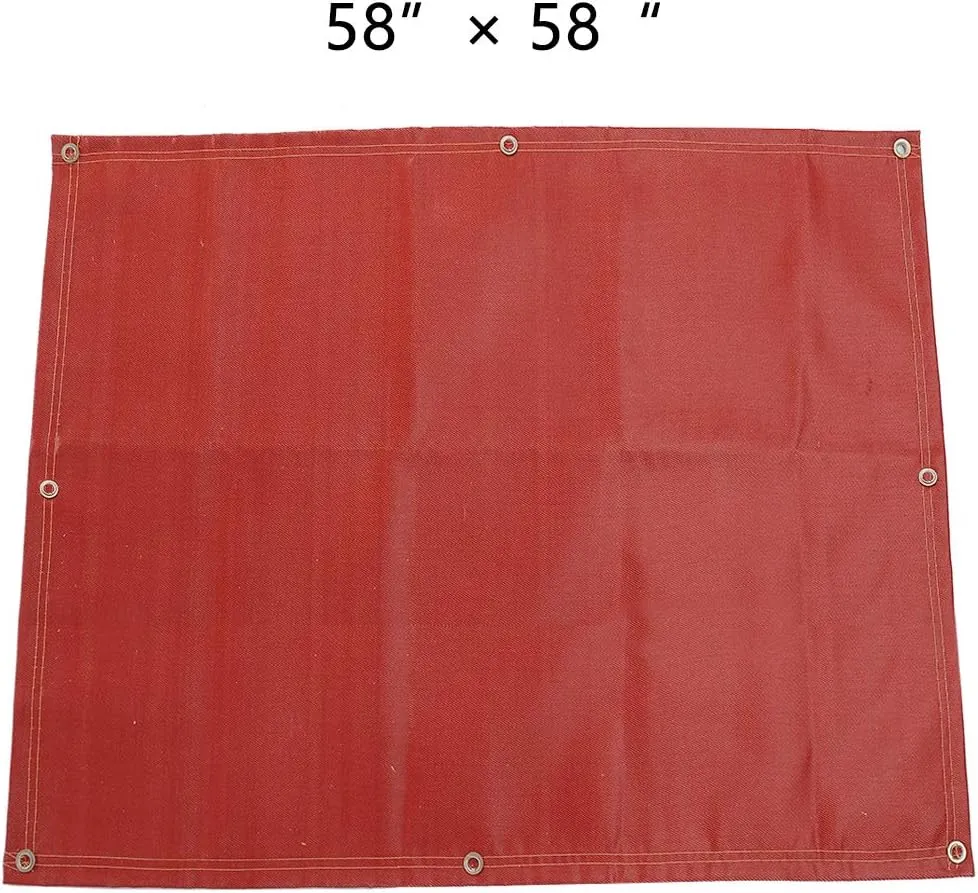 Fire Pit Mat—Silicone stove fire mat，Retardant | Fireproof | Heat Resistant，Ember Mat and Grill mat， Under the stove, Protect your deck, terrace, lawn or campground from embers，Washable (58”×58“)