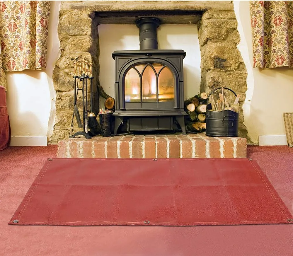 Fire Pit Mat—Silicone stove fire mat，Retardant | Fireproof | Heat Resistant，Ember Mat and Grill mat， Under the stove, Protect your deck, terrace, lawn or campground from embers，Washable (58”×58“)