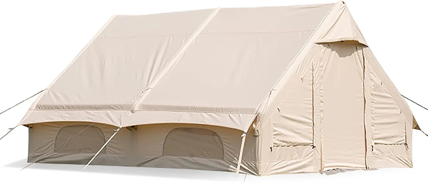 Fire Retardant 4M Inflatable Tent, Outdoor Glamping Camping Cabin Tent, Inflatable Outdoor Shelter Camping Hub Tent for Family, Outdoor, Camping