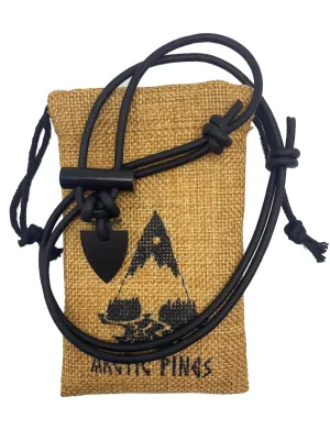 Fire Starter Necklace (Black Regular Cord, Black/Gray Striker) - Gear for Camping, backpacking, bushcraft, hiking, hunting, survival fire kit