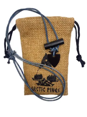 Fire Starter Necklace (Blue Thin Cord, Black/Gray Striker) - Gear for Camping, backpacking, bushcraft, hiking, hunting, survival fire kit