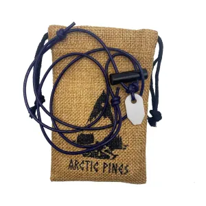 Fire Starter Necklace (Purple Thin Cord, White Striker)