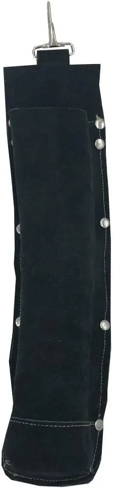 Flame-Resistant Electrode Bag/Welding Rod Pouch/welding rod holder/Leather Electrode Holder/ (black)